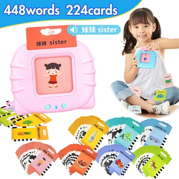 224 Kartice Govorimo Flashcards Avdio Izobraževalne Elektronski Kognitivne Kartico Učenje angleške Besede Montessori Igrače, Igra za Otroke, Otroška