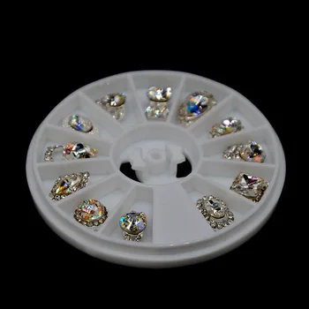 Novo 10PCS/Nastavite Posebne Oblike Diamonds Crystal Symphony Utripa Metulj v Obliki Srca Vzorec 3D Nail Art Okras
