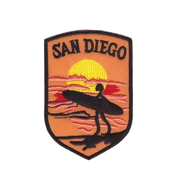 San Diego, Vezenih Vintage Stil Obliž Značko Emblem Primerna za vse vrste oblačil in hlače