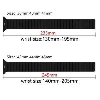Magnetni trak Za Apple watch band 44 45 mm 42mm 40 mm 41mm 38 mm Silikonski watchband Zapestnica correa iWatch serije 7 3 5 4 6 SE