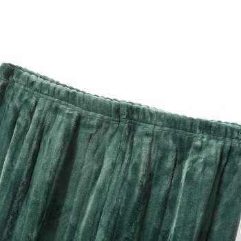 Aquila 2022 Najnovejše Zimske Zgostitev Toplo Flanela za Moške pižame Določa Osnovno Temno Zelena Vezenje Design Two-delni Set Sleepwear