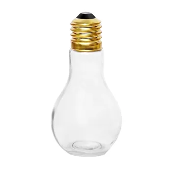 Ustvarjalne Žarnica Steklenico Vode za Kratek Moda Mleko, Sok Žarnica Oblika Neprepustnih Steklenica za Pitje Stranka Decora Pokal