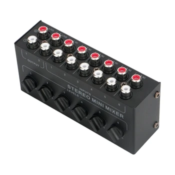 Moden Videz CX600 6 Channel Skladu Mešalnik Podpora Stereo Mešanje Izhod 85DD