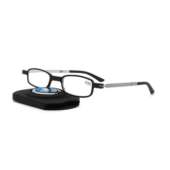 NONOR Zložljiva Obravnavi Očala Kovinsko Črna Očala Ženske Kvadratnih Moških Okvirji +1.0 +3.0