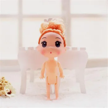 1PCS Mini Baby Doll Premično Skupnega Z Glavo Igrača Silikonski Dekle Lutke Majhen Obesek, Igrače Za Dekleta Fantje Darila 2020 Nov 12 CM 1PCS