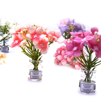 Lutke Miniaturni Spraviti Cvetov Rastlin, Model Simulacije Vaza DIY Pohištvo, Dodatki Za Lutka Hiša Dekor Otroci Igrače