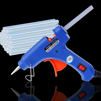 Električne Toplote Pištolo 20W z 7mm Lepilo Palice za Gospodinjstvo DIY Industrijske Toplote Temperatura Lepila Palice Pištole Električno Orodje za Popravilo
