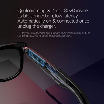 Pametna Očala Brezžična tehnologija Bluetooth 5.0 Anti-Modra Svetloba Pametna Očala Športne prostoročno Klicanje Glasbe Odprte Ear Slušalke, Očala