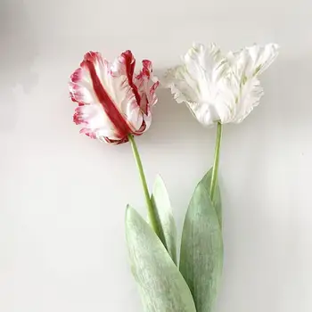 1Pc Precej Simulacije Cvet Non-izginja DIY Umetno Cvet 3D Papiga Tulipanov Ponaredek Dekoracijo Cvet