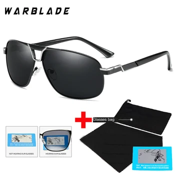 WarBLade Nove Klasične Polarizirana Sončna Očala Moških Kvadratnih Premaz Vožnjo Sončna Očala Moški Pilotni Kovinski Okvir Očala Gafas De Sol